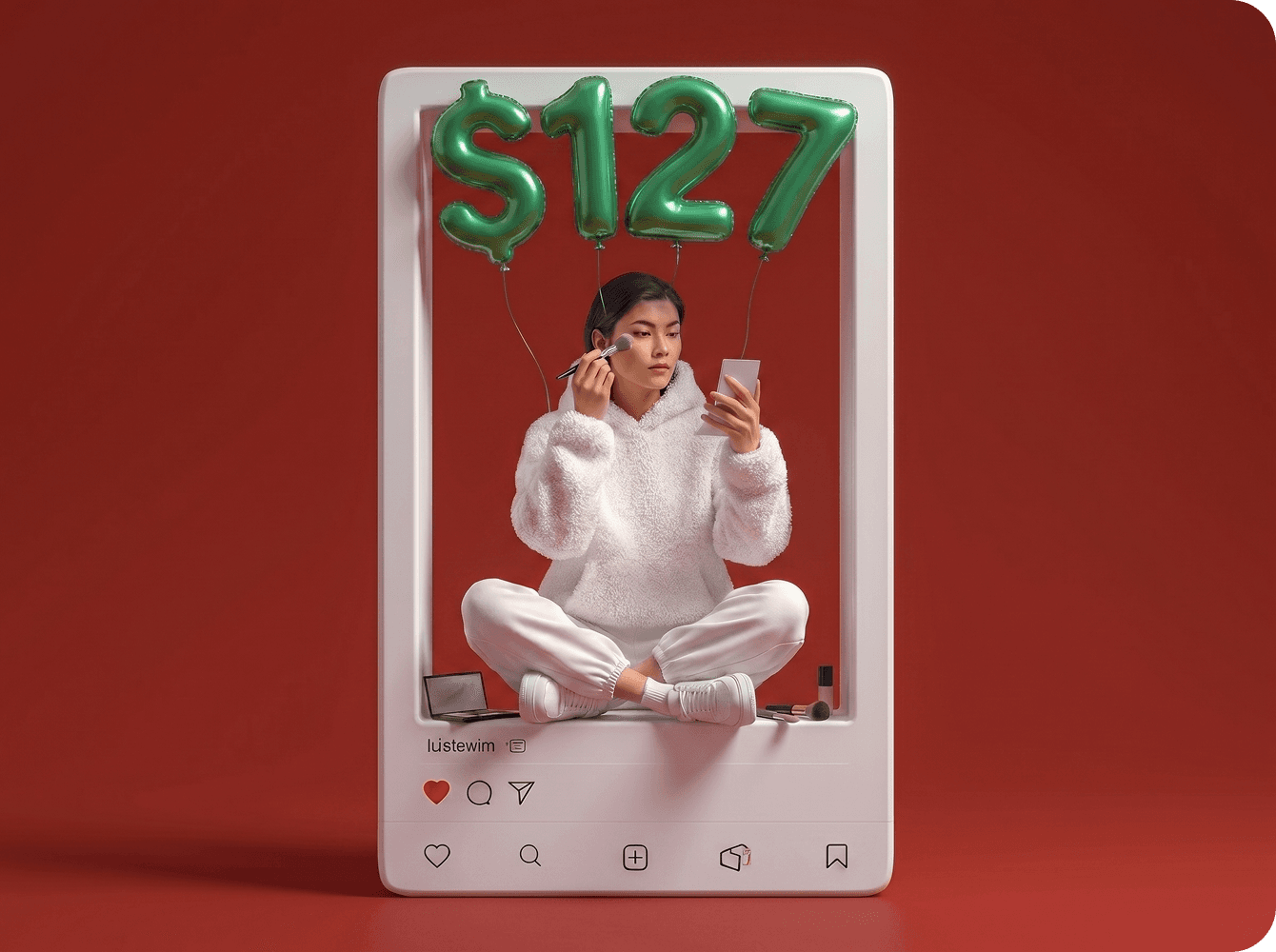 Influencer with $127 balloon valuation